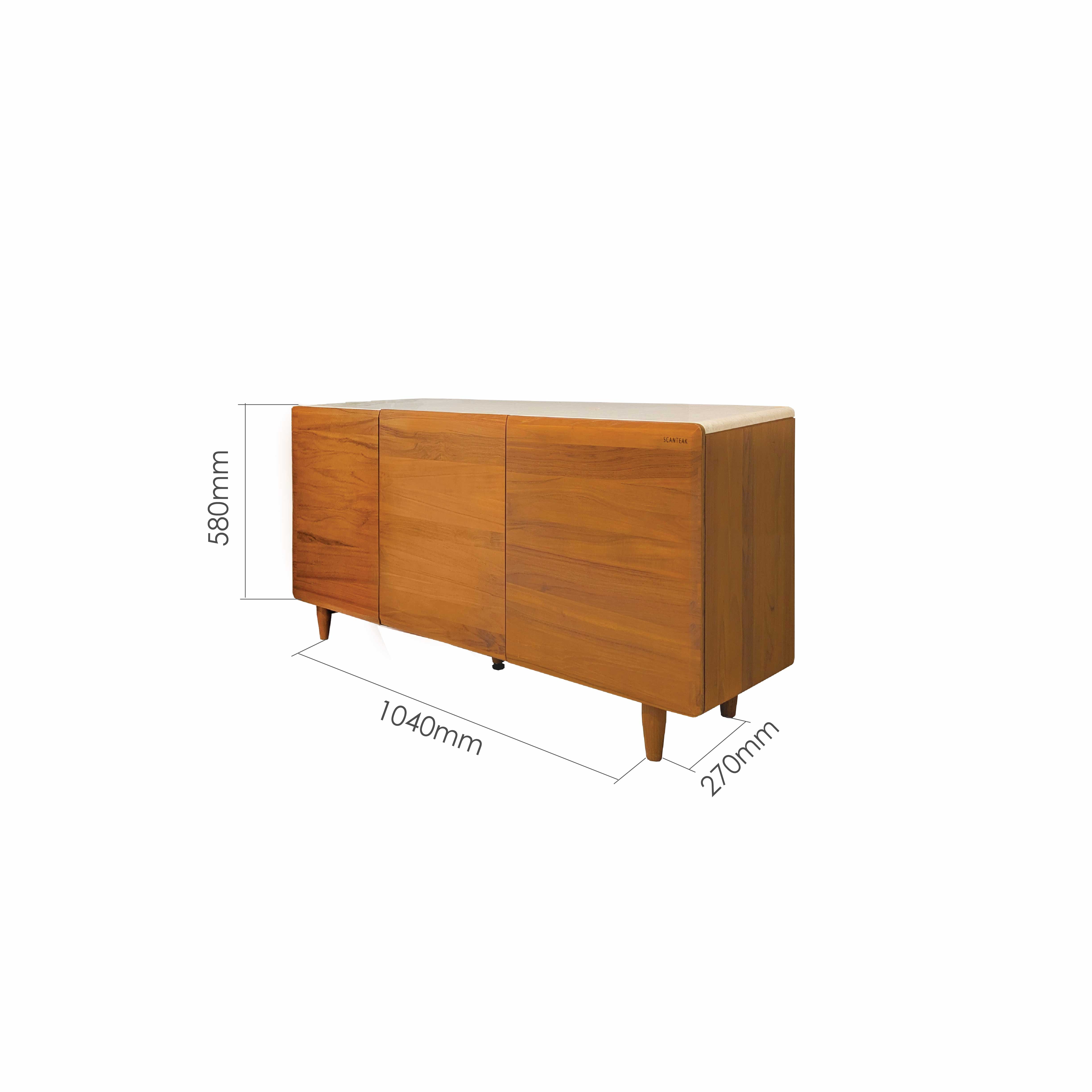 DURA 130CM MARBLE SIDEBOARD