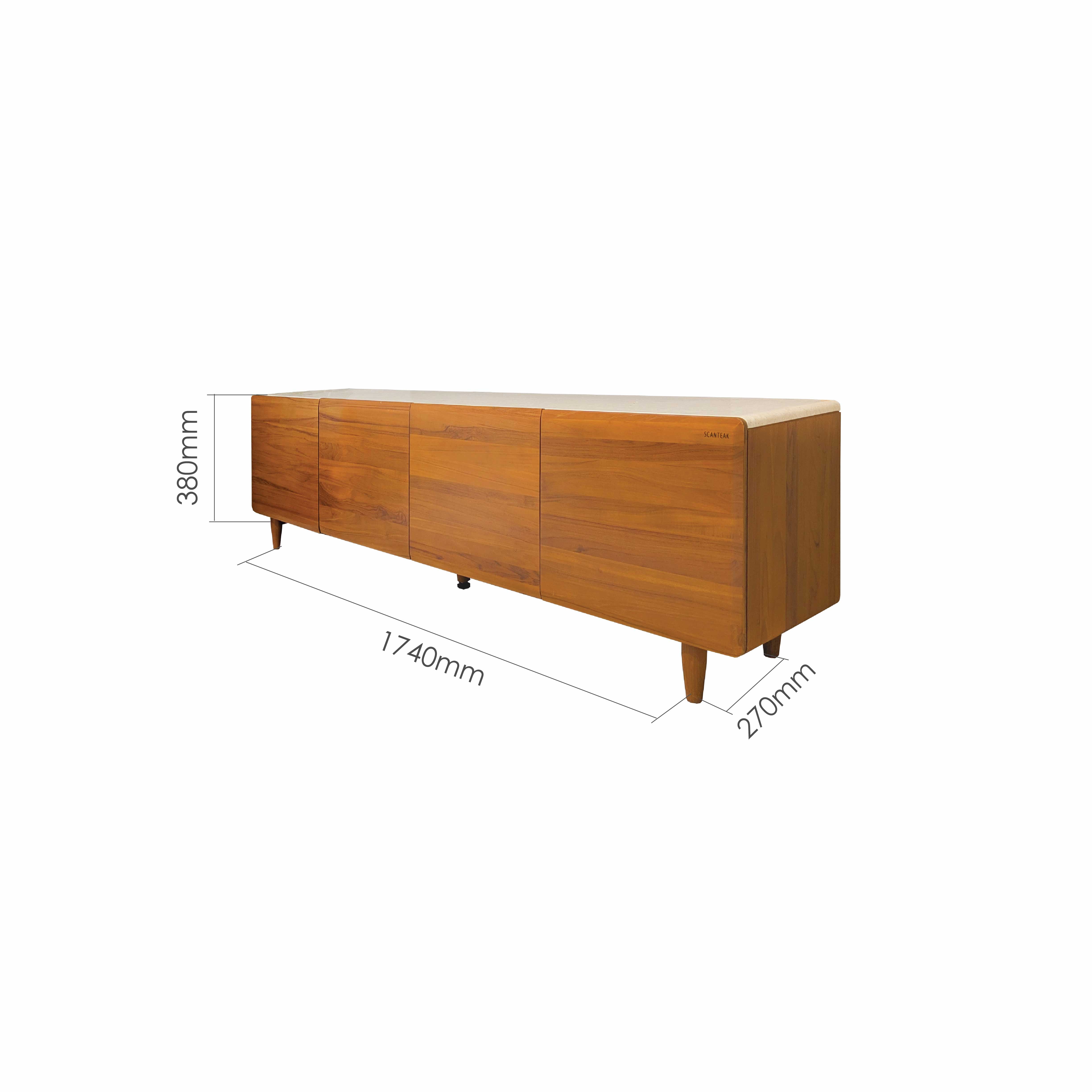 DURA 200CM MARBLE TV SIDEBOARD