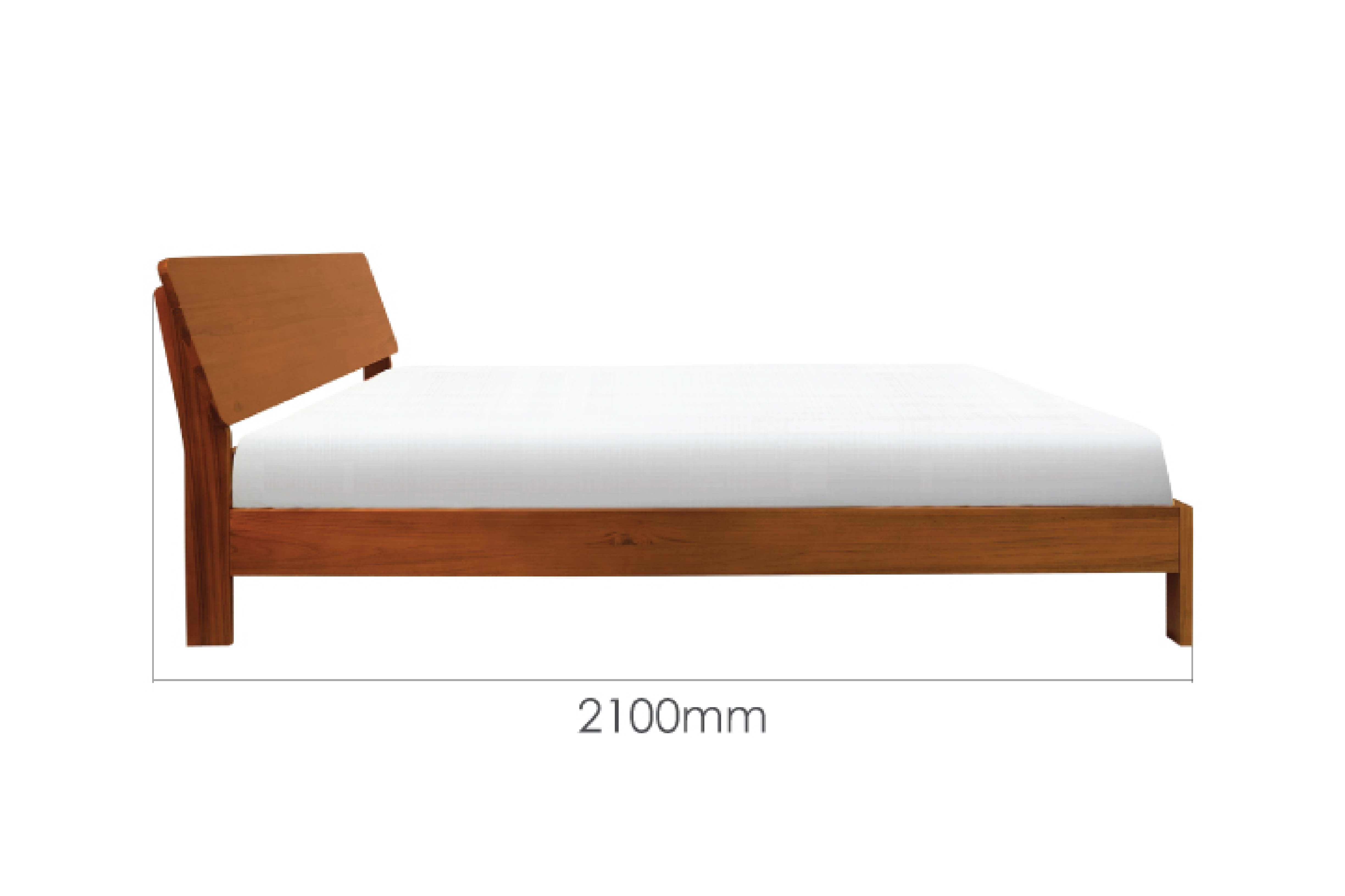 Minimalist teak king size bed frame Singapore bedroom