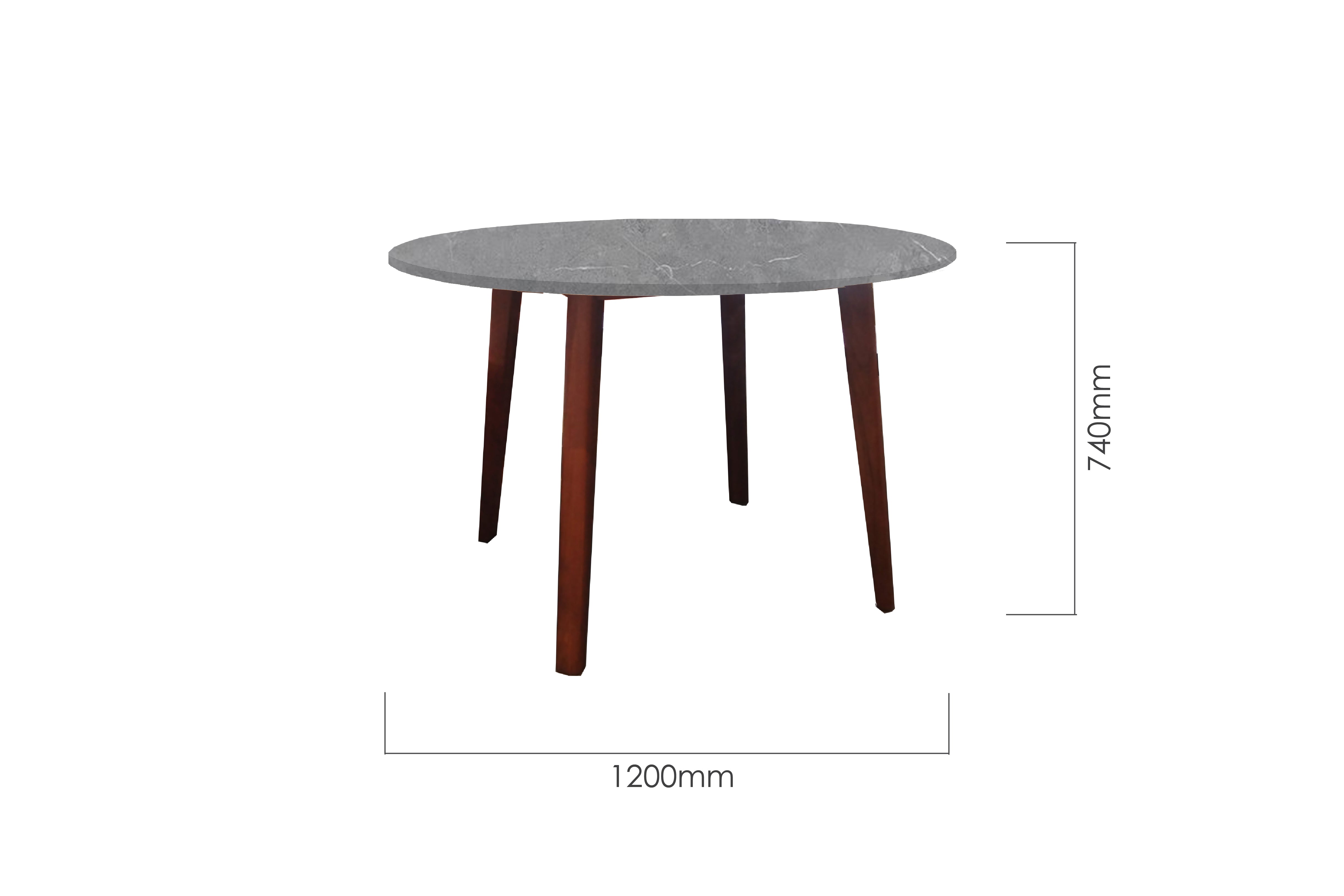 NORDSTEN 120CM SINTERED STONE ROUND DINING TABLE