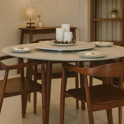 NORDSTEN 120CM SINTERED STONE ROUND DINING TABLE