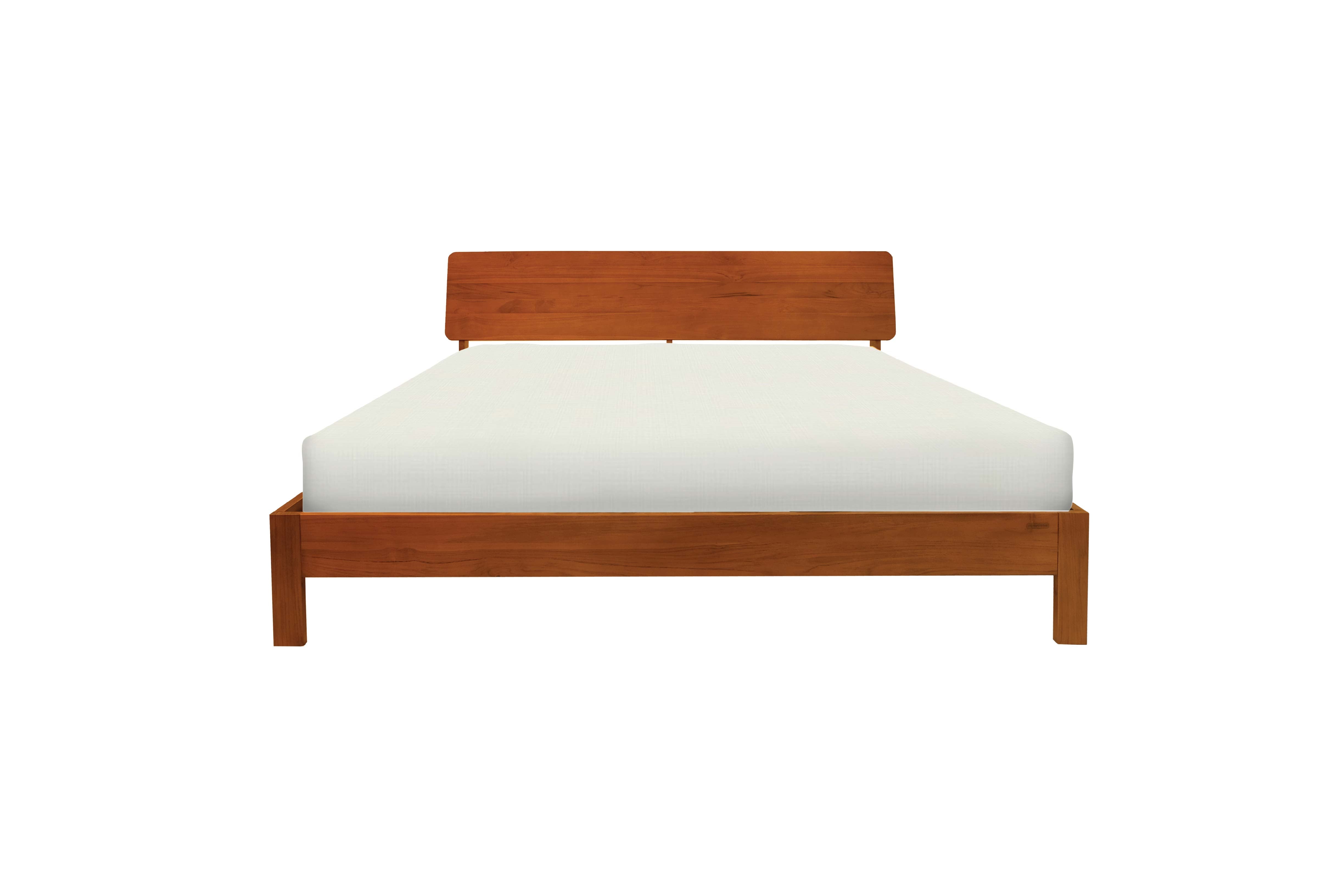 Modern teak king size bed frame with storage Singapore