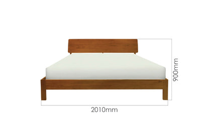 Rounded corner teak king bed frame design Singapore