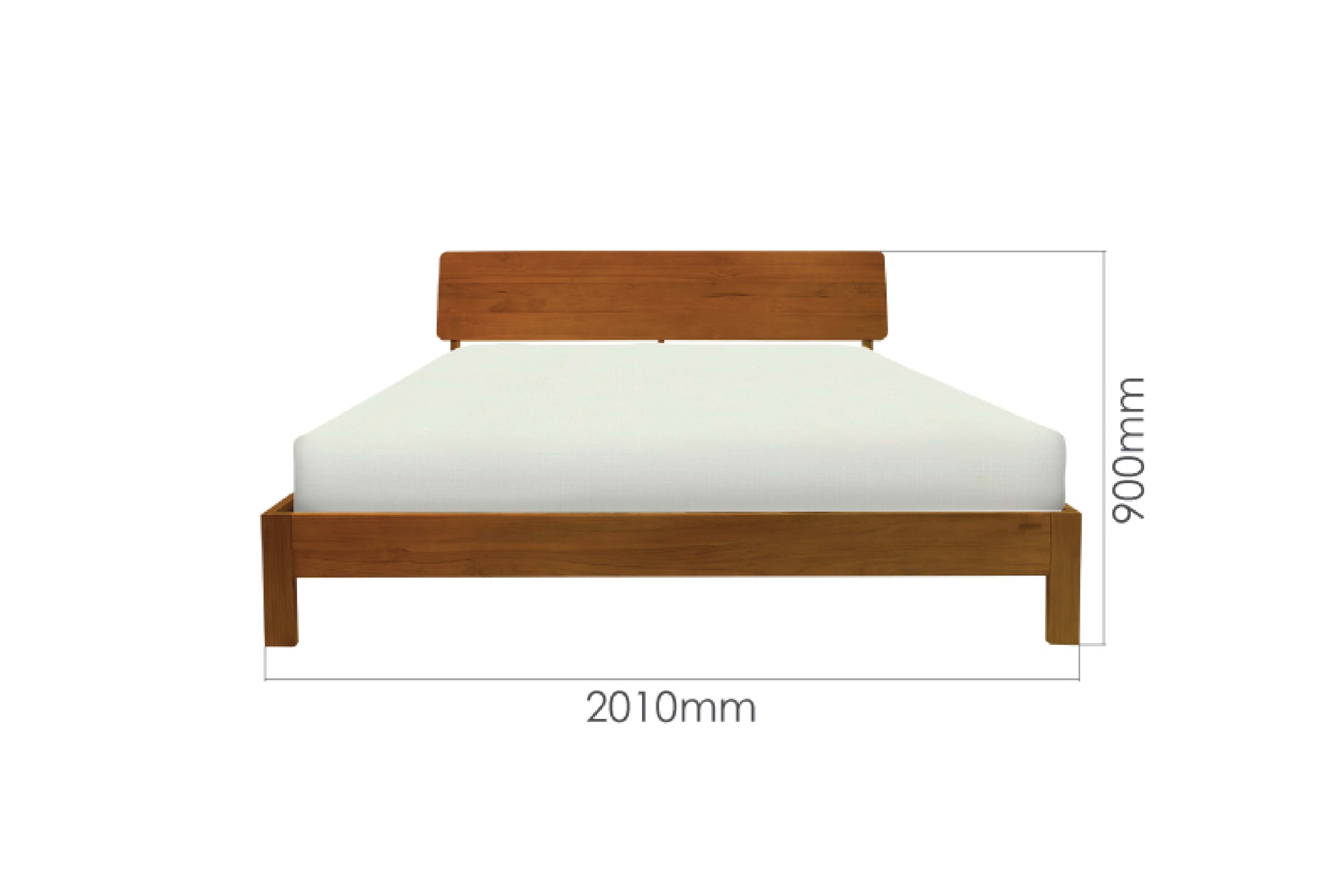Rounded corner teak king bed frame design Singapore