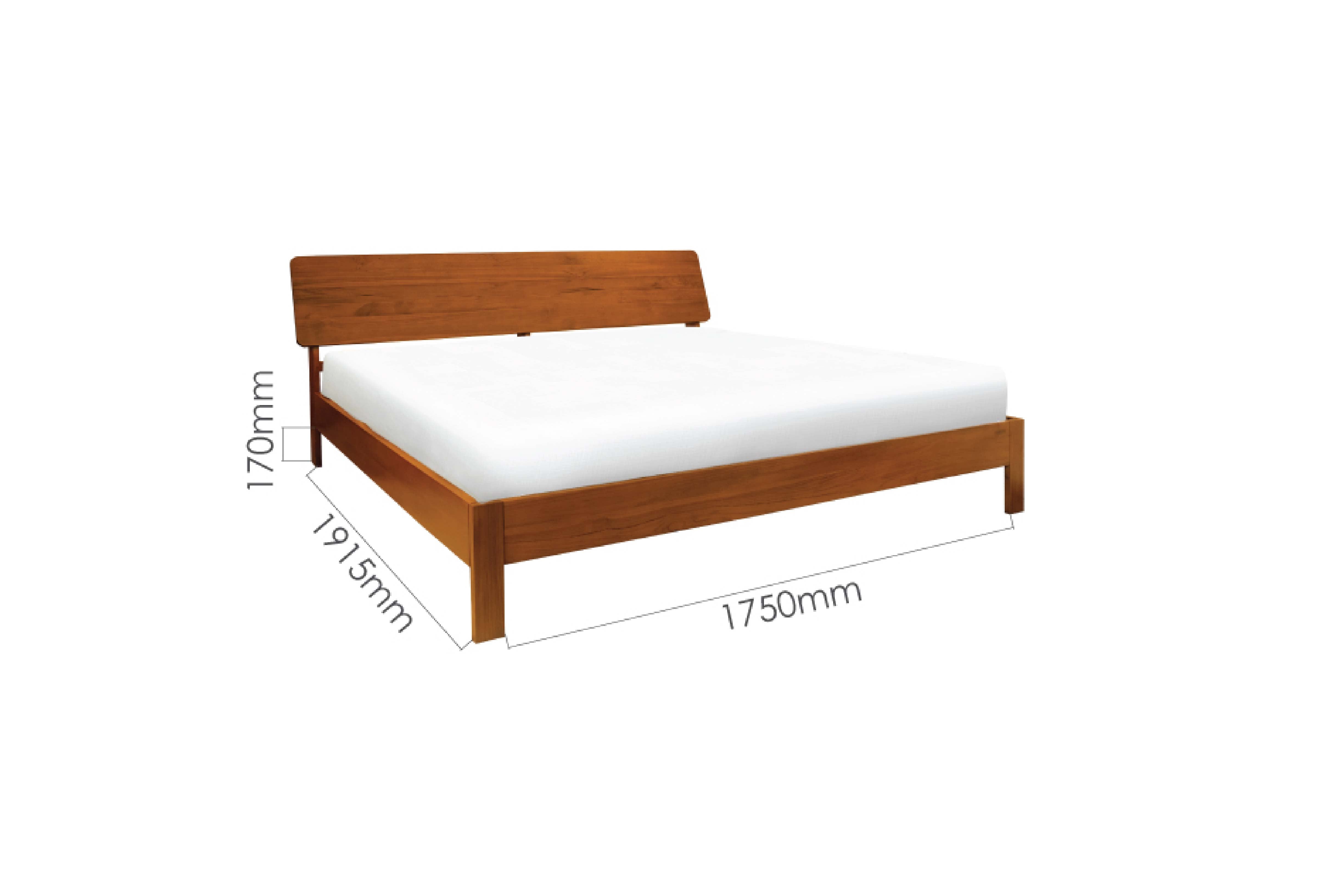 Durable king bed frame in teak wood Singapore