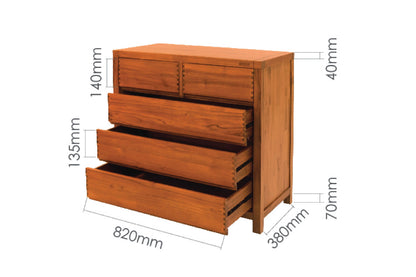 FISKE CHEST OF 5 DRAWERS