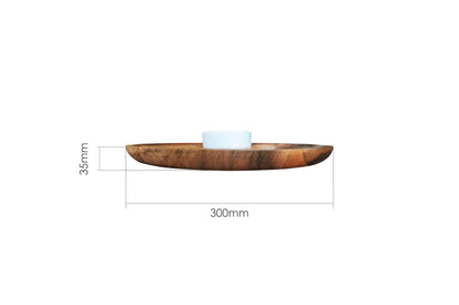 ROUND TRAY WITH SERVING CUP