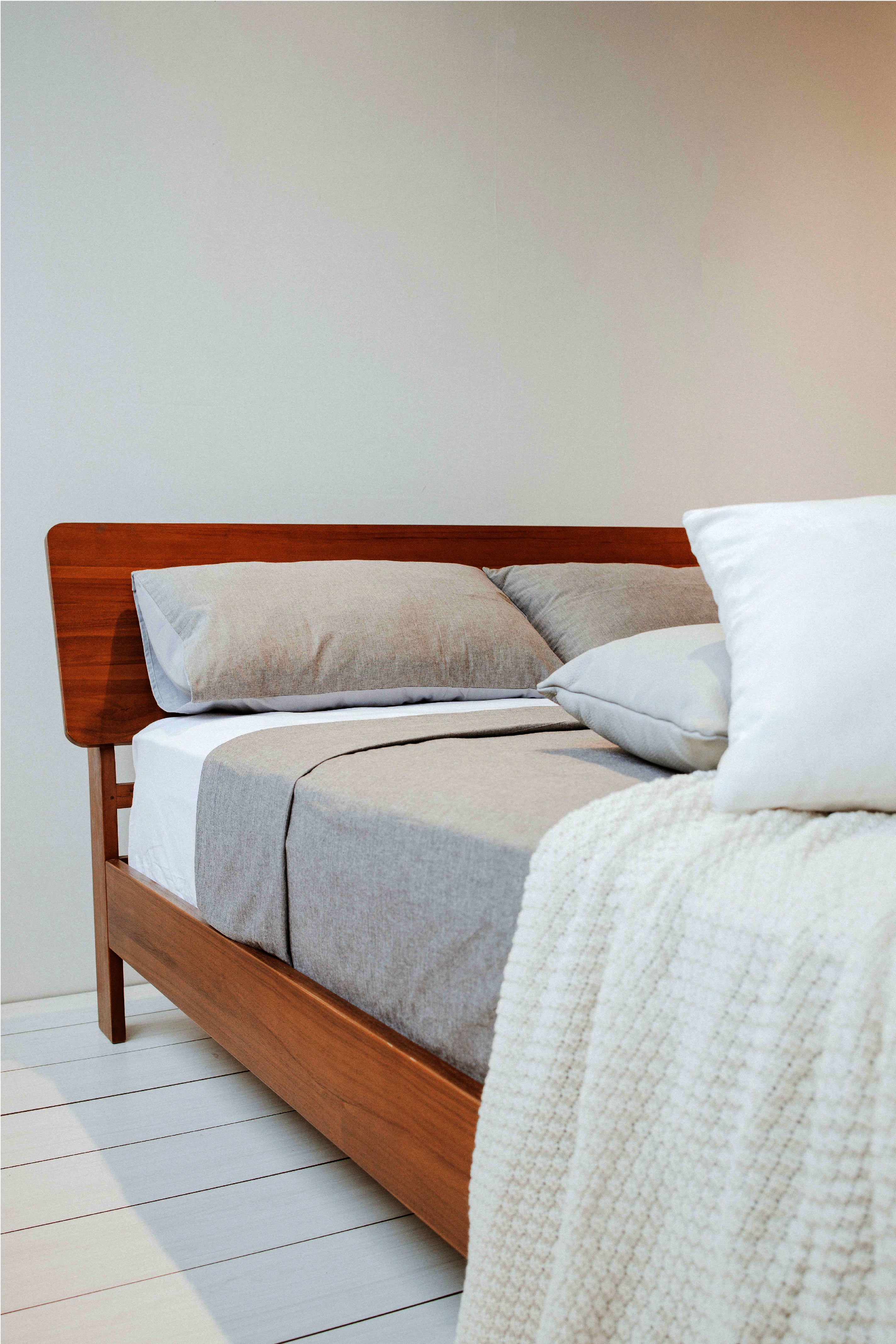 Premium solid teak king size bed frame Singapore
